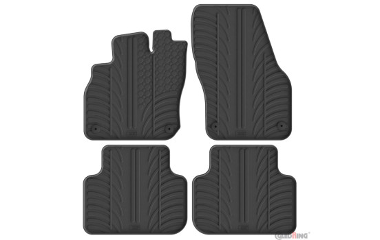 Gledring Rubber mats suitable for Cupra Terramar (KP1) 2024- (T profile 4-piece + mounting clips)