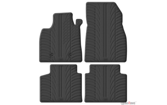 Gledring Rubber mats suitable for Dacia Bigster Full Hybrid 155 2024- (T profile 4-piece + mounting c
