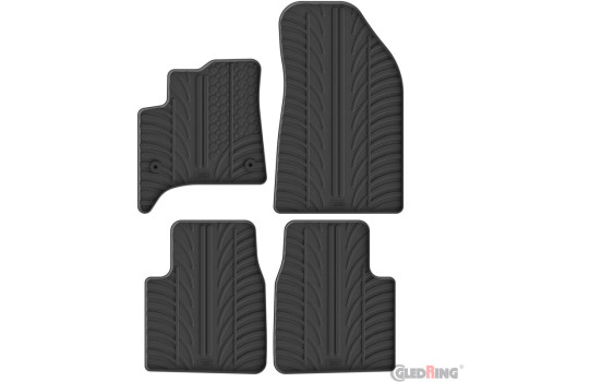 Gledring Rubber mats suitable for Opel Frontera MHEV 2024- (T profile 4-piece + mounting clips)