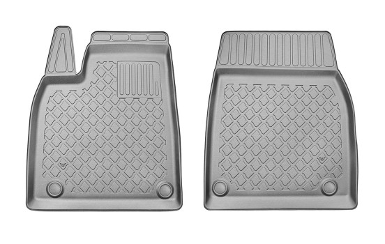 Rubber mats front set suitable for Tesla Model X 2021 - 2-piece