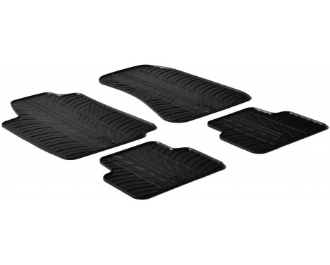 Rubber mats suitable for Alfa Romeo 159 2005- (T-Design 4-piece + mounting clips)