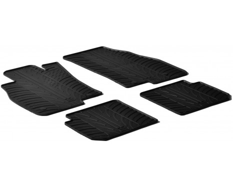 Rubber mats suitable for Alfa Romeo Mito 3-door 2008- (T-Design 4-piece + mounting clips)