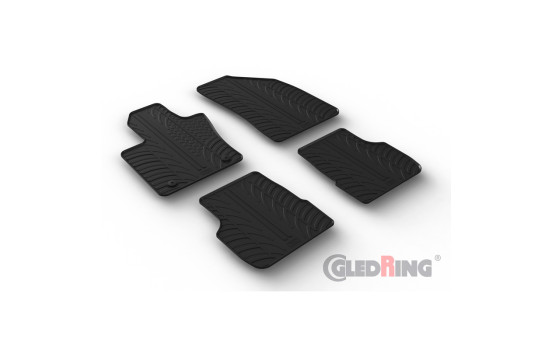Rubber mats suitable for Alfa Romeo Tonale 2022- (T profile 4-part + mounting clips)