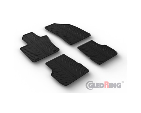 Rubber mats suitable for Alfa Romeo Tonale 2022- (T profile 4-part + mounting clips), Image 2