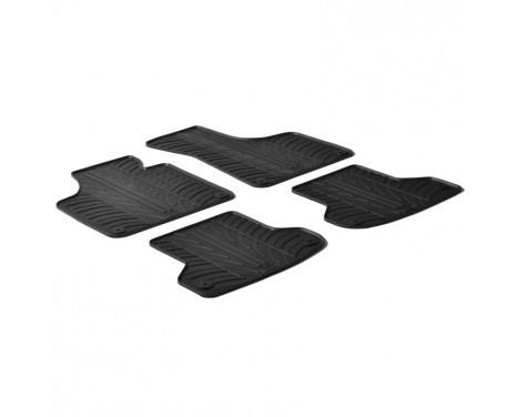 Rubber mats suitable for Audi A3 2012- (T-Design 4-piece + mounting clips)