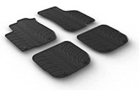 Rubber mats suitable for Audi A3 8L 1996-2003 (T-Design 4-piece + mounting clips)