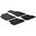 Rubber mats suitable for Audi A4 8E 2001-2008 / Seat Exeo (T-Design 4-piece + mounting clips)
