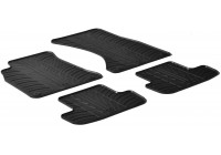 Rubber mats suitable for Audi A5 2007- (T-Design 4-piece + mounting clips)