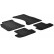 Rubber mats suitable for Audi A5 2007- (T-Design 4-piece + mounting clips)