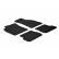 Rubber mats suitable for Audi A6 4F 2006-2010 (T-Design 4-piece + mounting clips)