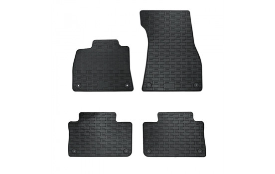 Rubber mats suitable for Audi E-Tron 2018- (4-piece with mounting points)