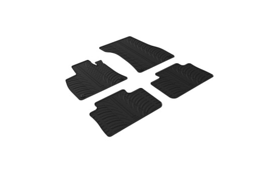 Rubber mats suitable for Audi E-Tron 2018- (T-Design 4-piece + mounting clips)