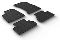 Rubber mats suitable for Audi Q5 2017- (T-Design 4-piece + mounting clips)