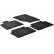 Rubber mats suitable for Audi Q7 2006-2015 (T-Design 4-piece + mounting clips)