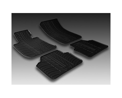 Rubber mats suitable for BMW 5 series F10/F11 2010- (T-Design 4-piece + mounting clips), Image 2