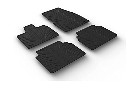 Rubber mats suitable for BMW i3 (I01) 2013- (T-Design 4-piece + mounting clips)