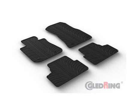 Rubber mats suitable for BMW i4 (G26) 2021- (T profile 4-part + mounting clips)