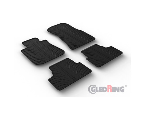 Rubber mats suitable for BMW i4 (G26) 2021- (T profile 4-part + mounting clips), Image 2