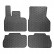 Rubber mats suitable for BMW iX (I20) 2021- (4-piece + mounting system)