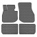Rubber mats suitable for BMW iX1 (U11) 2022- (4-piece + mounting system)