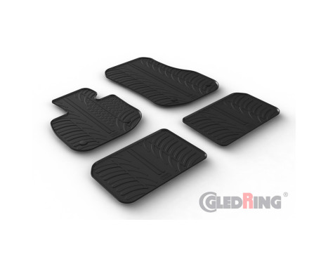 Rubber mats suitable for BMW iX1 (U11) 2022- (T profile 4-piece)