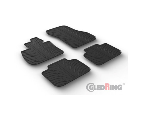 Rubber mats suitable for BMW X2 F39 2/2018- (T-Design 4-piece + mounting clips), Image 2