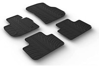 Rubber mats suitable for BMW X4 (G02) 2018- (T-Design 4-piece + mounting clips)