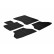 Rubber mats suitable for BMW X6 2008-2014 (T-Design 4-piece + mounting clips)