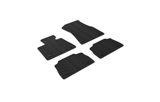 Rubber mats suitable for BMW X6 (G06) 2019- (T-Design 4-piece + mounting clips)