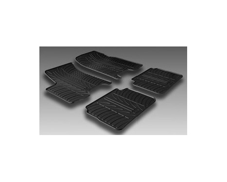 Rubber mats suitable for Chevrolet Aveo 2011- (T-Design 4-piece + mounting clips), Image 2
