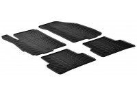 Rubber mats suitable for Chevrolet Aveo 2011- (T-Design 4-piece + mounting clips)