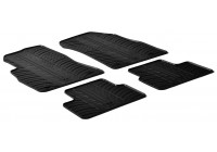 Rubber mats suitable for Chevrolet Cruze 2009- (T-Design 4-piece + mounting clips)