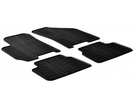 Rubber mats suitable for Chevrolet Lacetti 2004- (T-Design 4-piece)