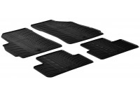 Rubber mats suitable for Chevrolet Orlando 2010- (T-Design 4-piece + mounting clips)