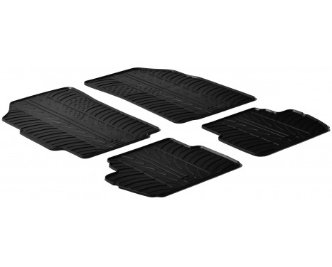 Rubber mats suitable for Chevrolet Spark 2010- (T-Design 4-piece)