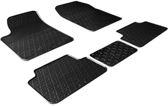 Rubber mats suitable for Citroen Berlingo / Peugeot Partner 02-08 (G-Design 5-piece + mounting clips)
