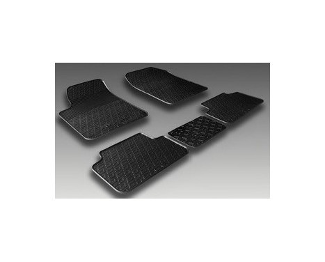 Rubber mats suitable for Citroen Berlingo / Peugeot Partner (T-Design 5-piece + mounting clips), Image 2