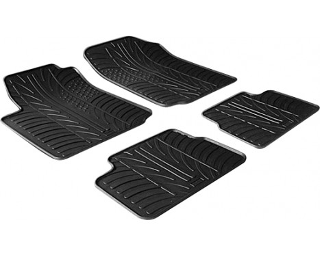 Rubber mats suitable for Citroen C3 from 2002 to 2010 (T-Design 4-piece)