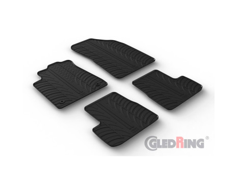 Rubber mats suitable for Citroen C3 IV 2024- excl. e-C3 (T profile 4-piece + mounting clips), Image 2