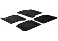 Rubber mats suitable for Citroen C3 Picasso 2009- (T-Design 4-piece + mounting clips)