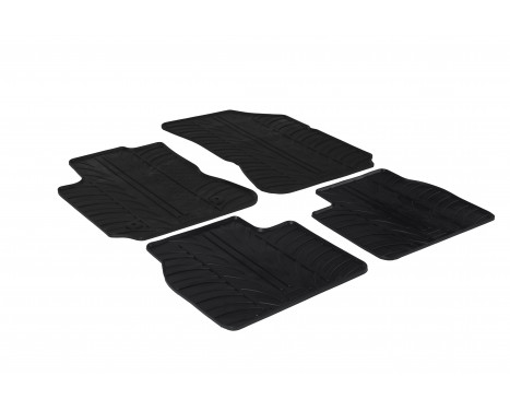 Rubber mats suitable for Citroën C4 Cactus 2014- (T-Design 4-piece + mounting clips)
