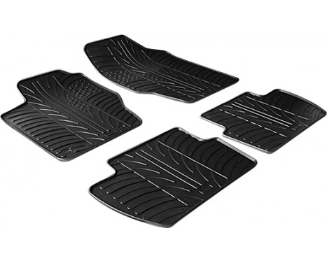 Rubber mats suitable for Citroen C4 from 2005 to 2010 (T-Design 4-piece)