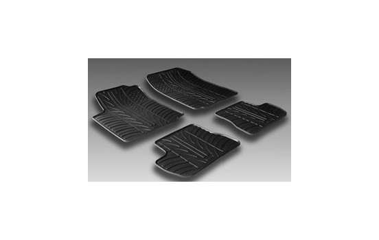 Rubber mats suitable for Citroen C5 from 2008 (T-Design 4-piece + mounting clips), Image 2