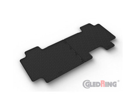 Rubber mats suitable for Citroen, Fiat, Opel, Peugeot, Toyota - 2 pieces + mounting clips