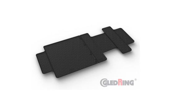 Rubber mats suitable for Citroen, Fiat, Opel, Peugeot, Toyota - 3 pieces + mounting clips