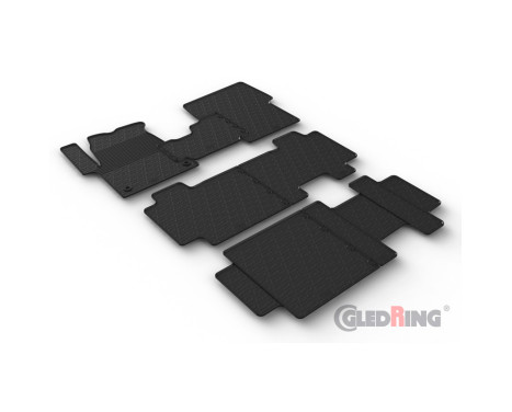 Rubber mats suitable for Citroen, Fiat, Opel, Peugeot, Toyota - 3 pieces + mounting clips, Image 2