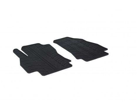 Rubber mats suitable for Citroen Nemo / Peugeot Bipper / Fiat Fiorino (2-piece)