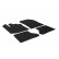 Rubber mats suitable for Dacia Dokker 2013- (T-Design 4-piece + mounting clips)