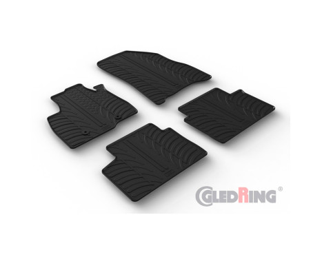 Rubber mats suitable for Dacia Duster III 2024- (T profile 4-piece + mounting clips), Image 2