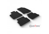 Rubber mats suitable for Dacia Jogger 2022- (T-Design 4-piece + mounting clips)